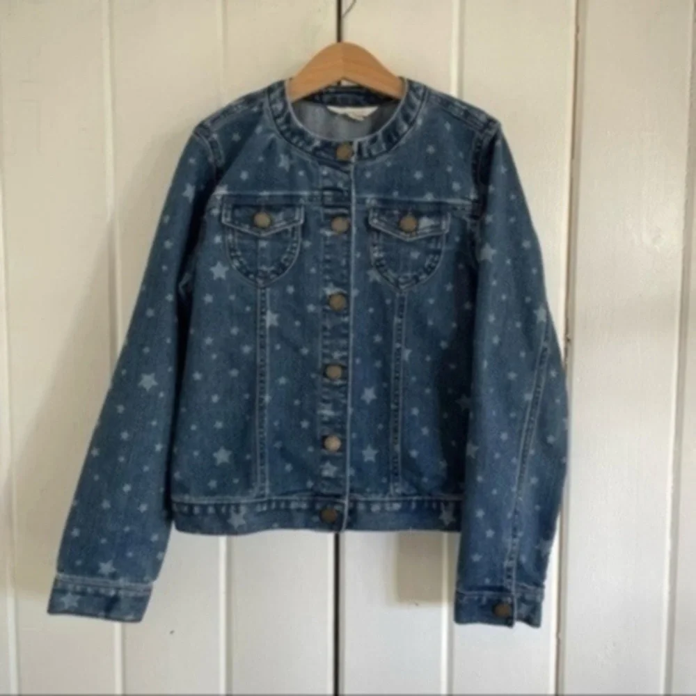 Lands End Girls Denim Stars Jacket​​​